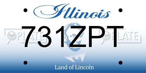 731ZPT Illinois License Plate
