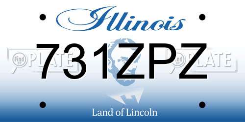 731ZPZ Illinois License Plate