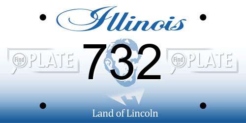 732 Illinois License Plate