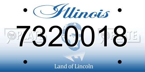 7320018 Illinois License Plate