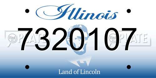7320107 Illinois License Plate