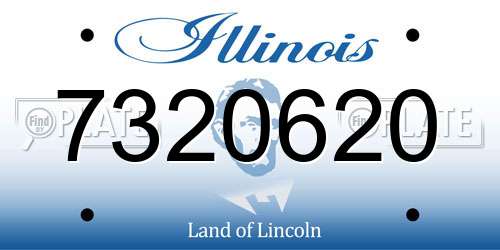 7320620 Illinois License Plate