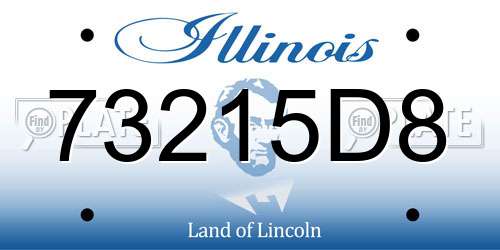 73215D8 Illinois License Plate