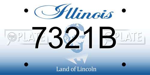 7321B Illinois License Plate