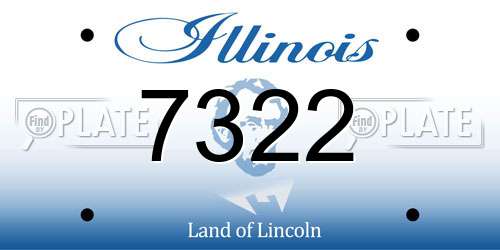 7322 Illinois License Plate