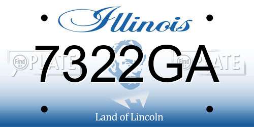 7322GA Illinois License Plate