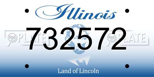 732572 Illinois License Plate