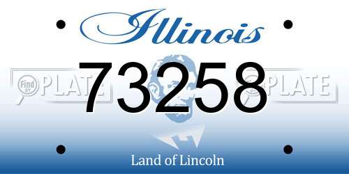 73258 Illinois License Plate