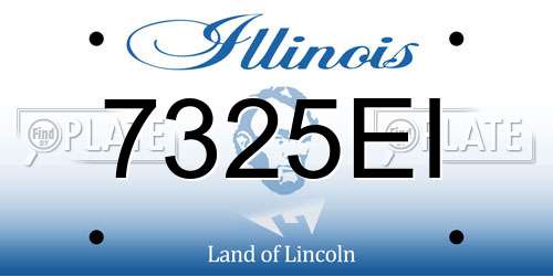 7325EI Illinois License Plate