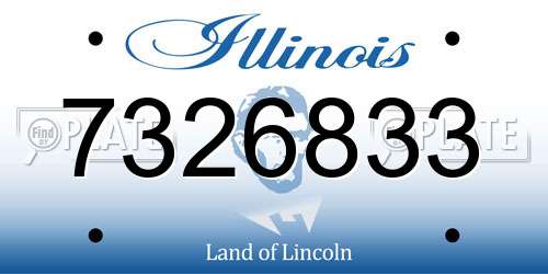 7326833 Illinois License Plate
