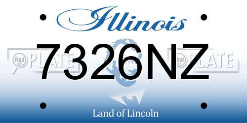 7326NZ Illinois License Plate