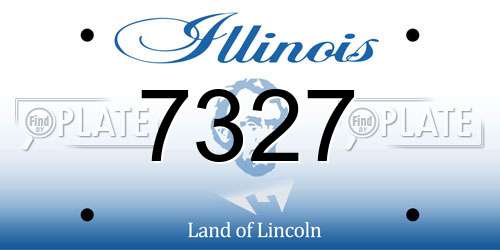 7327 Illinois License Plate