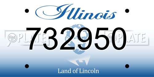 732950 Illinois License Plate