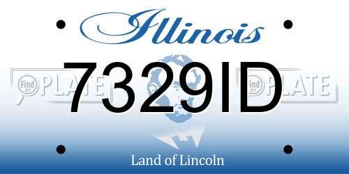 7329ID Illinois License Plate
