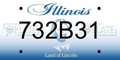 732B31 Illinois License Plate