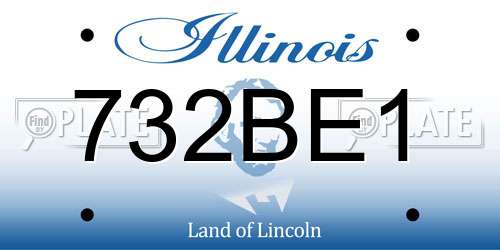 732BE1 Illinois License Plate