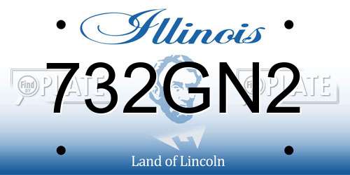 732GN2 Illinois License Plate