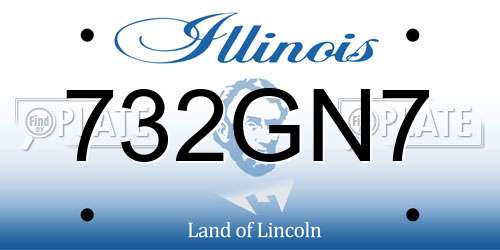 732GN7 Illinois License Plate