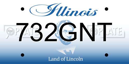 732GNT Illinois License Plate