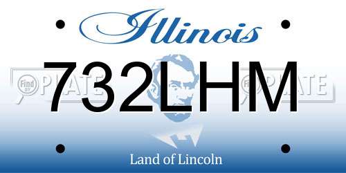 732LHM Illinois License Plate