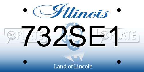 732SE1 Illinois License Plate