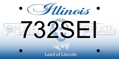 732SEI Illinois License Plate