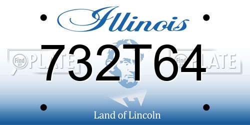 732T64 Illinois License Plate