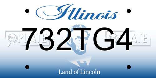 732TG4 Illinois License Plate
