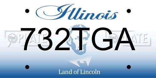 732TGA Illinois License Plate
