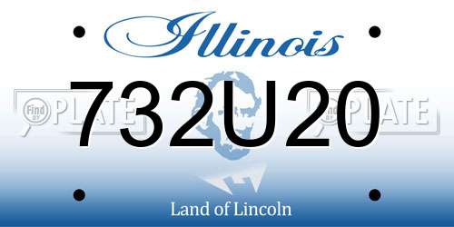 732U20 Illinois License Plate