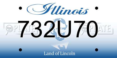 732U70 Illinois License Plate