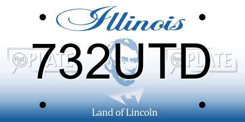 732UTD Illinois License Plate