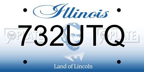 732UTQ Illinois License Plate