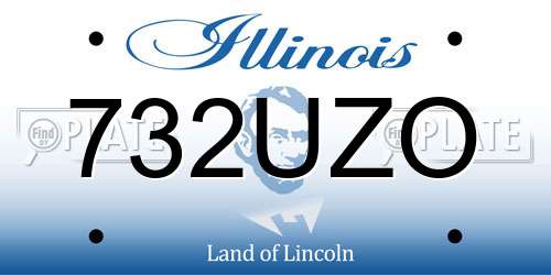 732UZO Illinois License Plate