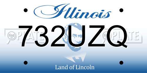 732UZQ Illinois License Plate