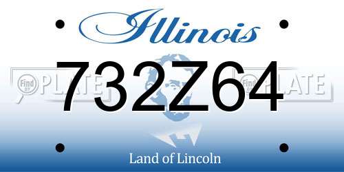 732Z64 Illinois License Plate