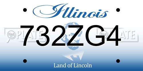 732ZG4 Illinois License Plate