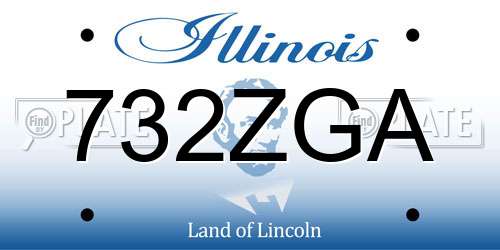 732ZGA Illinois License Plate
