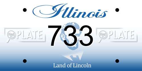 733 Illinois License Plate