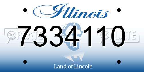 7334110 Illinois License Plate