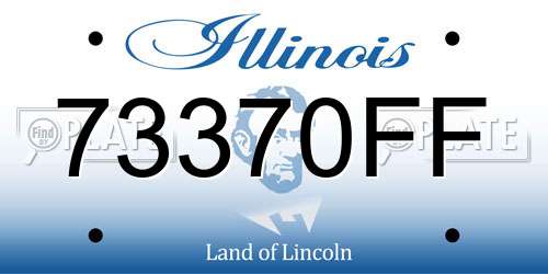 73370FF Illinois License Plate