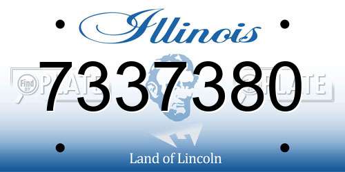 7337380 Illinois License Plate