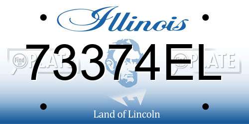 73374EL Illinois License Plate