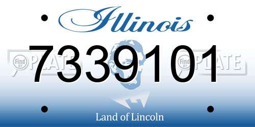 7339101 Illinois License Plate