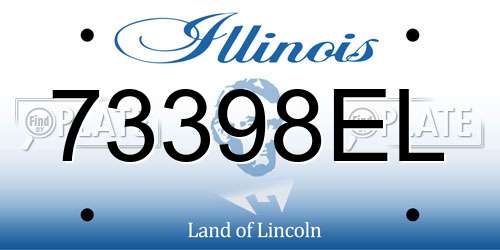 73398EL Illinois License Plate