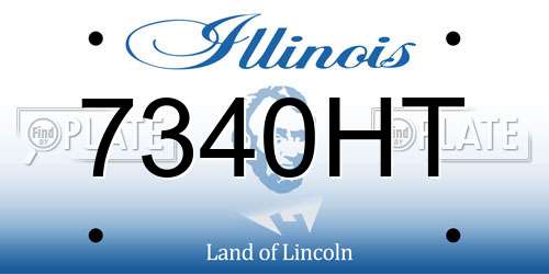 7340HT Illinois License Plate