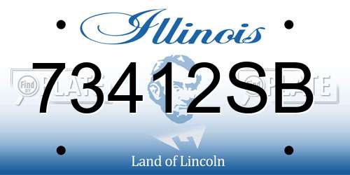 73412SB Illinois License Plate