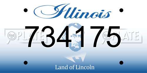 734175 Illinois License Plate
