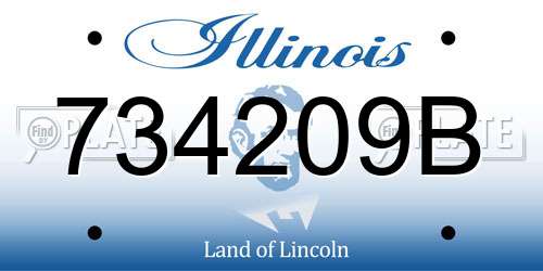 734209B Illinois License Plate