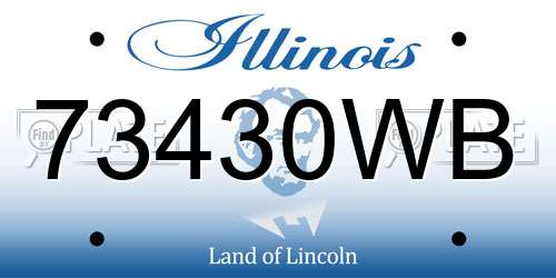 73430WB Illinois License Plate